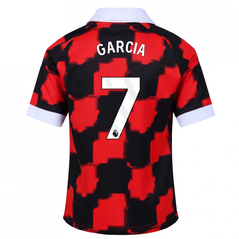 Danxen Herren Gonzalo García #7 Rot Weiß Schwarz Auswärtstrikot Trikot 2026/27 T-Shirt