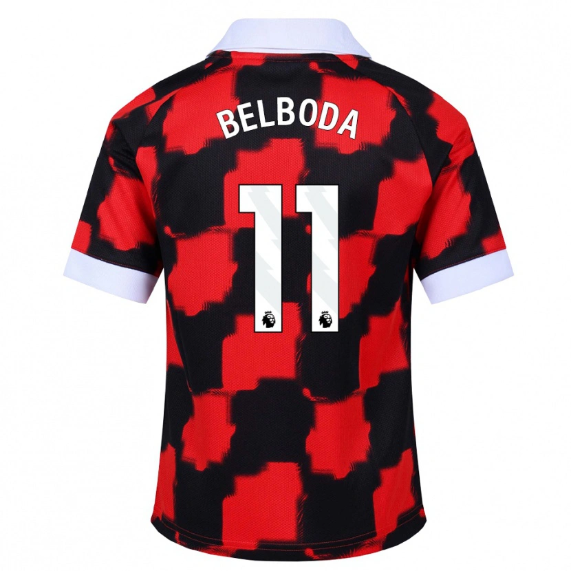 Danxen Herren Malachai Belboda #11 Rot Weiß Schwarz Auswärtstrikot Trikot 2026/27 T-Shirt