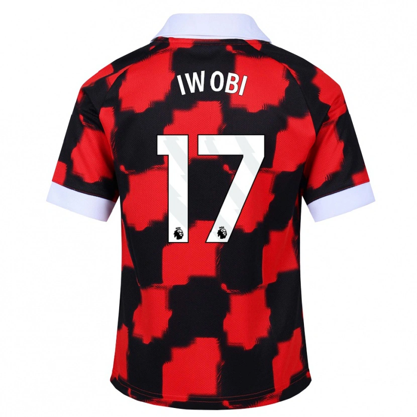 Danxen Herren Alex Iwobi #17 Rot Weiß Schwarz Auswärtstrikot Trikot 2026/27 T-Shirt