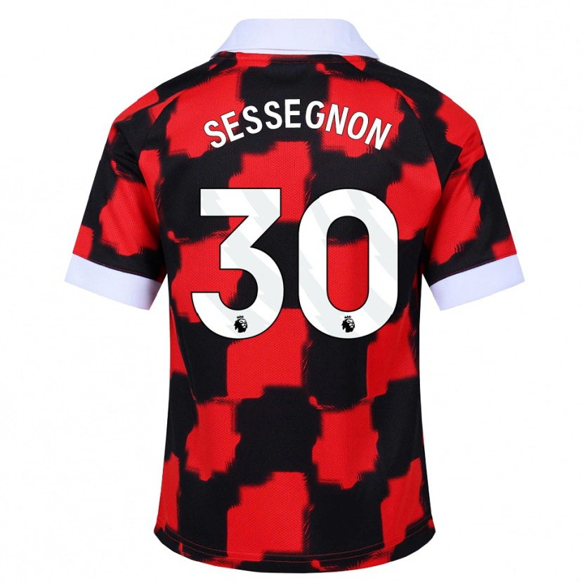 Danxen Herren Ryan Sessegnon #30 Rot Weiß Schwarz Auswärtstrikot Trikot 2026/27 T-Shirt