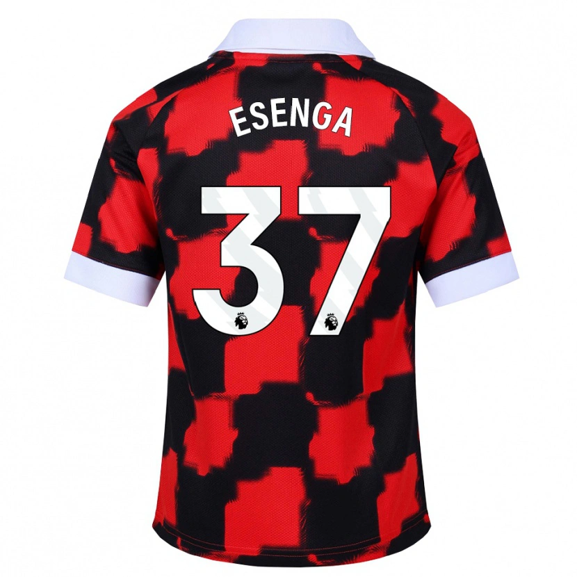 Danxen Herren Jonathan Esenga #37 Rot Weiß Schwarz Auswärtstrikot Trikot 2026/27 T-Shirt
