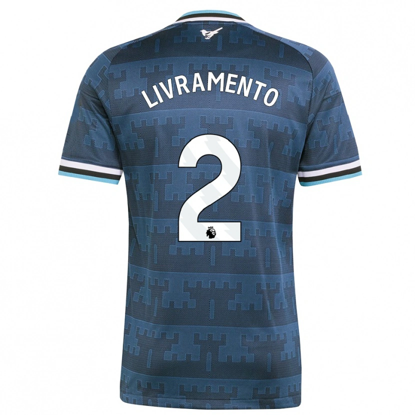 Danxen Herren Tino Livramento #2 Gelb Schwarz Blau Auswärtstrikot Trikot 2026/27 T-Shirt