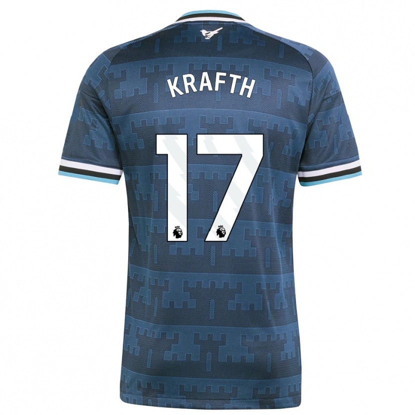 Danxen Herren Emil Krafth #17 Gelb Schwarz Blau Auswärtstrikot Trikot 2026/27 T-Shirt