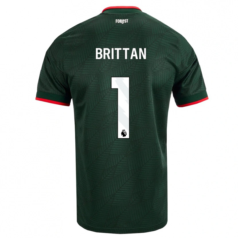 Danxen Herren Harry Brittan #1 Dunkelgrün Rot Auswärtstrikot Trikot 2026/27 T-Shirt