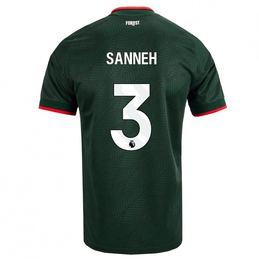 Danxen Herren Buba Sanneh #3 Dunkelgrün Rot Auswärtstrikot Trikot 2026/27 T-Shirt