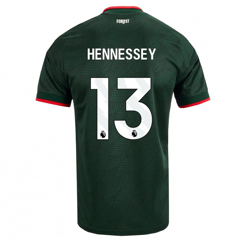 Danxen Herren Wayne Hennessey #13 Dunkelgrün Rot Auswärtstrikot Trikot 2026/27 T-Shirt