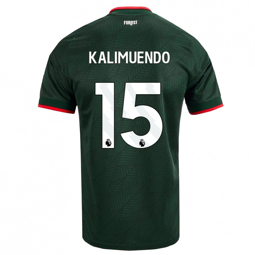 Danxen Herren Arnaud Kalimuendo #15 Dunkelgrün Rot Auswärtstrikot Trikot 2026/27 T-Shirt