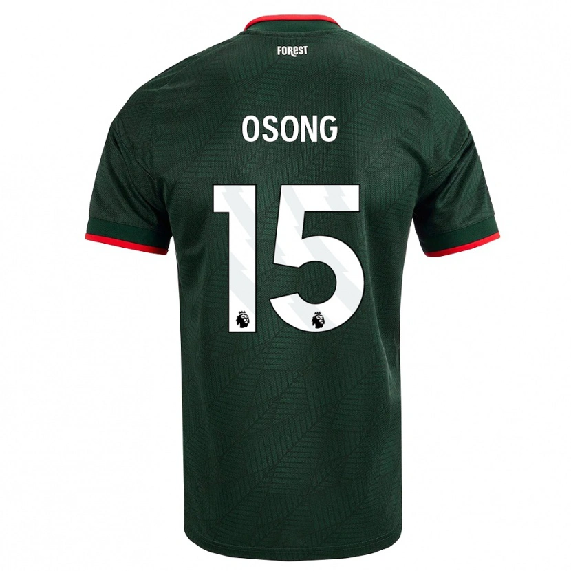 Danxen Herren Detlef Esapa Osong #15 Dunkelgrün Rot Auswärtstrikot Trikot 2026/27 T-Shirt