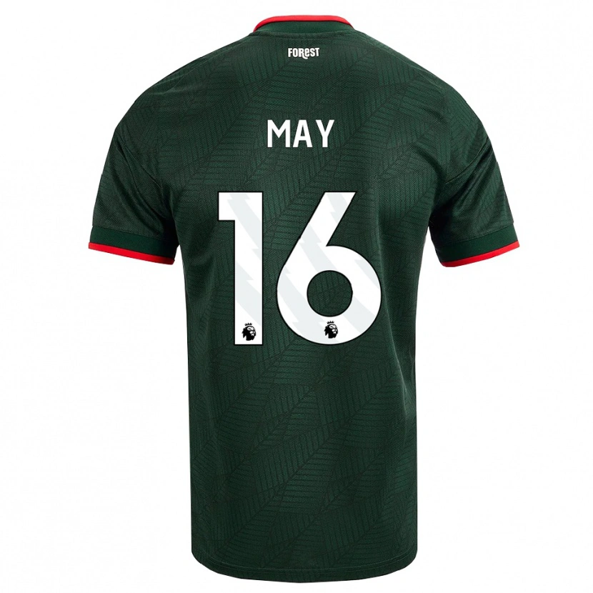 Danxen Herren Brandon May #16 Dunkelgrün Rot Auswärtstrikot Trikot 2026/27 T-Shirt