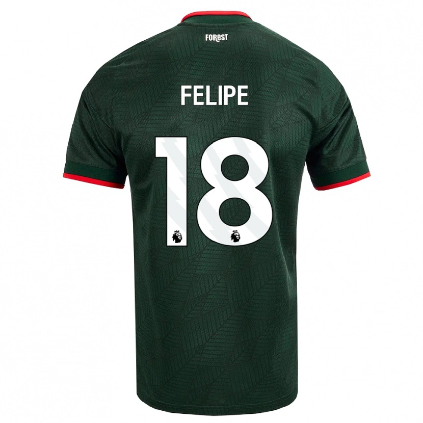 Danxen Herren Felipe #18 Dunkelgrün Rot Auswärtstrikot Trikot 2026/27 T-Shirt