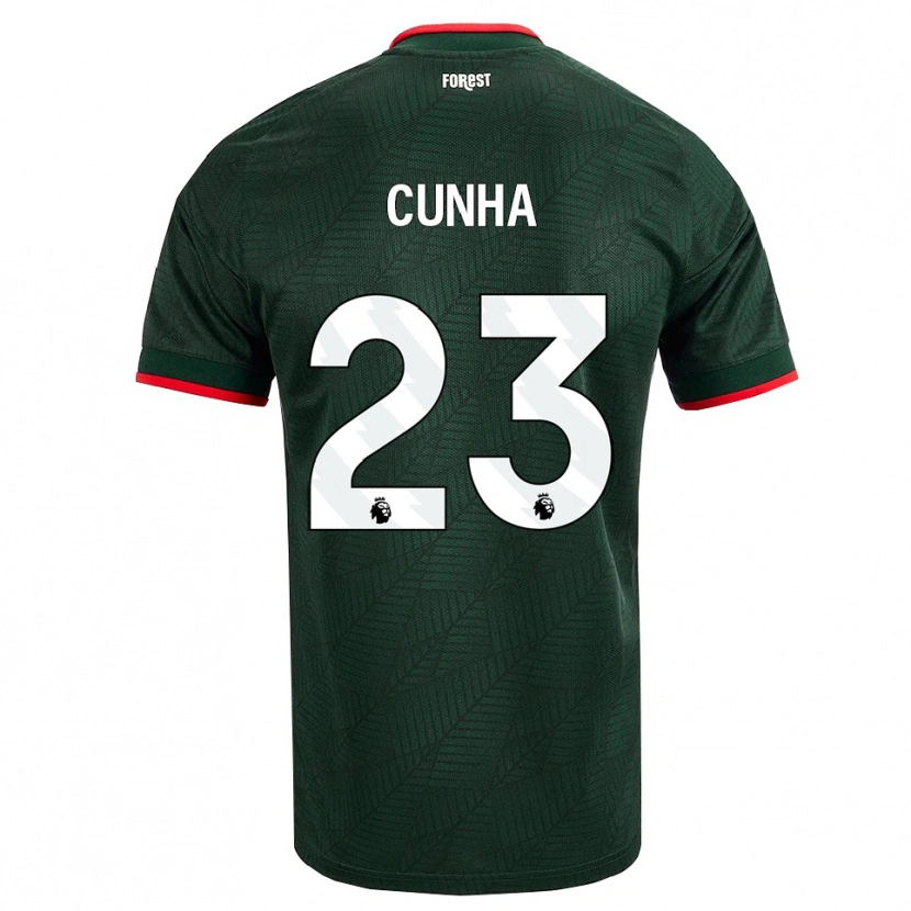 Danxen Herren Jair Cunha #23 Dunkelgrün Rot Auswärtstrikot Trikot 2026/27 T-Shirt
