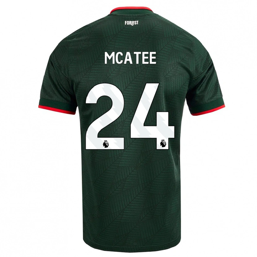 Danxen Herren James Mcatee #24 Dunkelgrün Rot Auswärtstrikot Trikot 2026/27 T-Shirt