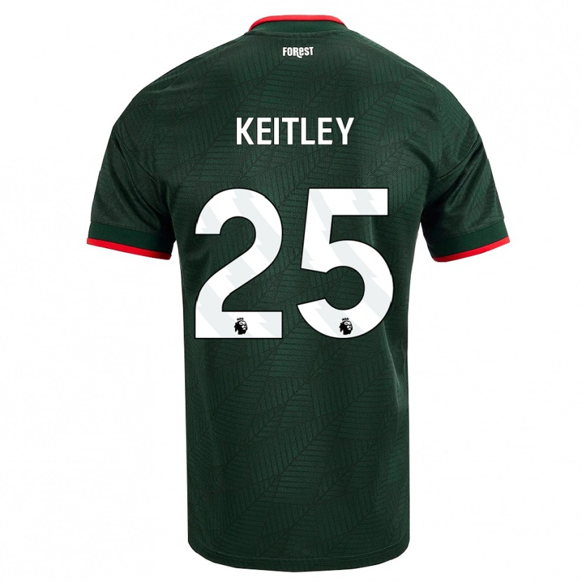 Danxen Herren Alice Keitley #25 Dunkelgrün Rot Auswärtstrikot Trikot 2026/27 T-Shirt