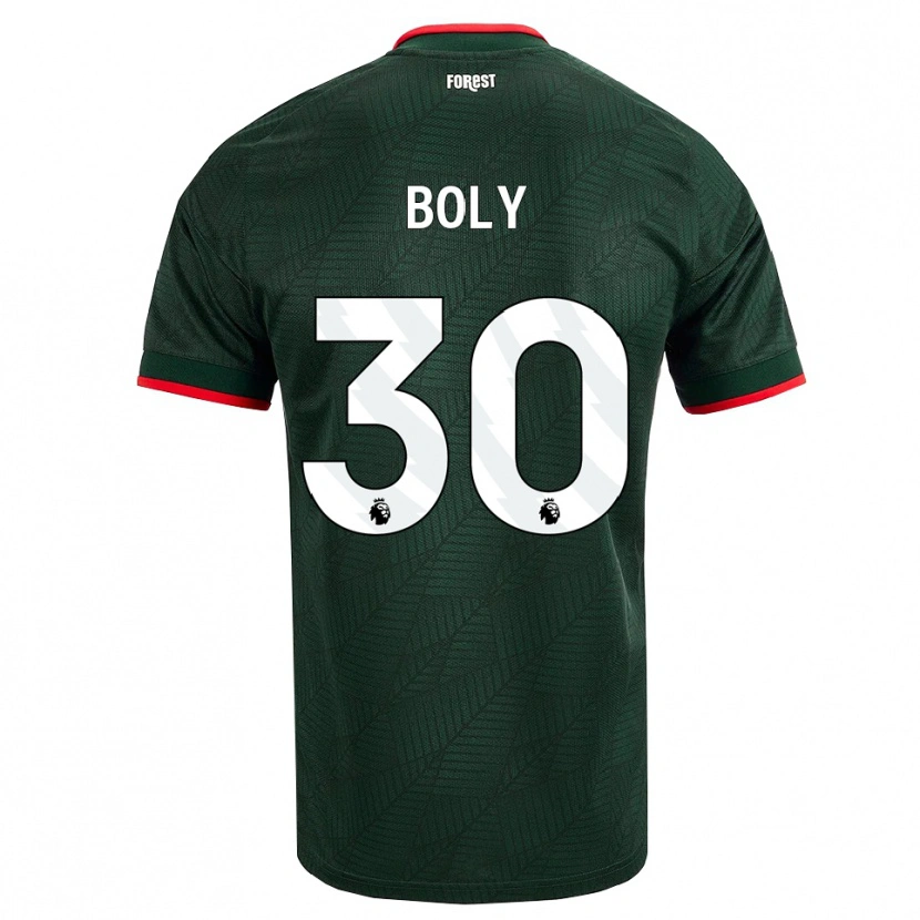 Danxen Herren Willy Boly #30 Dunkelgrün Rot Auswärtstrikot Trikot 2026/27 T-Shirt