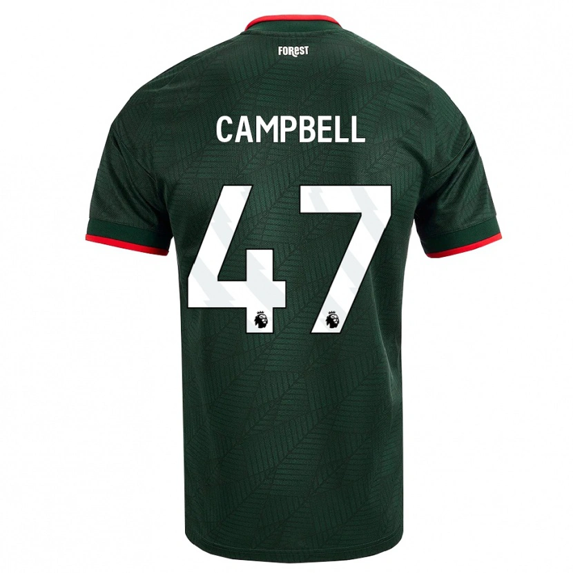 Danxen Herren Luke Campbell #47 Dunkelgrün Rot Auswärtstrikot Trikot 2026/27 T-Shirt