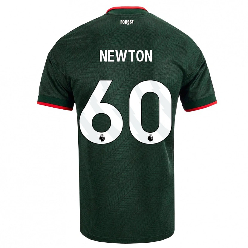 Danxen Herren Jamie Newton #60 Dunkelgrün Rot Auswärtstrikot Trikot 2026/27 T-Shirt