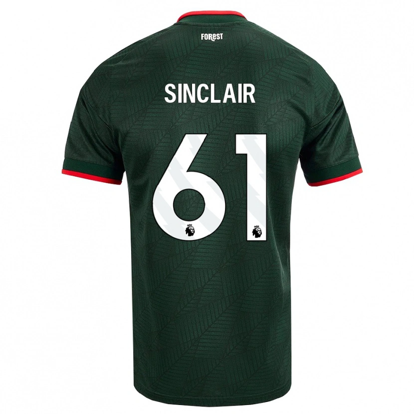 Danxen Herren Jimmy Sinclair #61 Dunkelgrün Rot Auswärtstrikot Trikot 2026/27 T-Shirt
