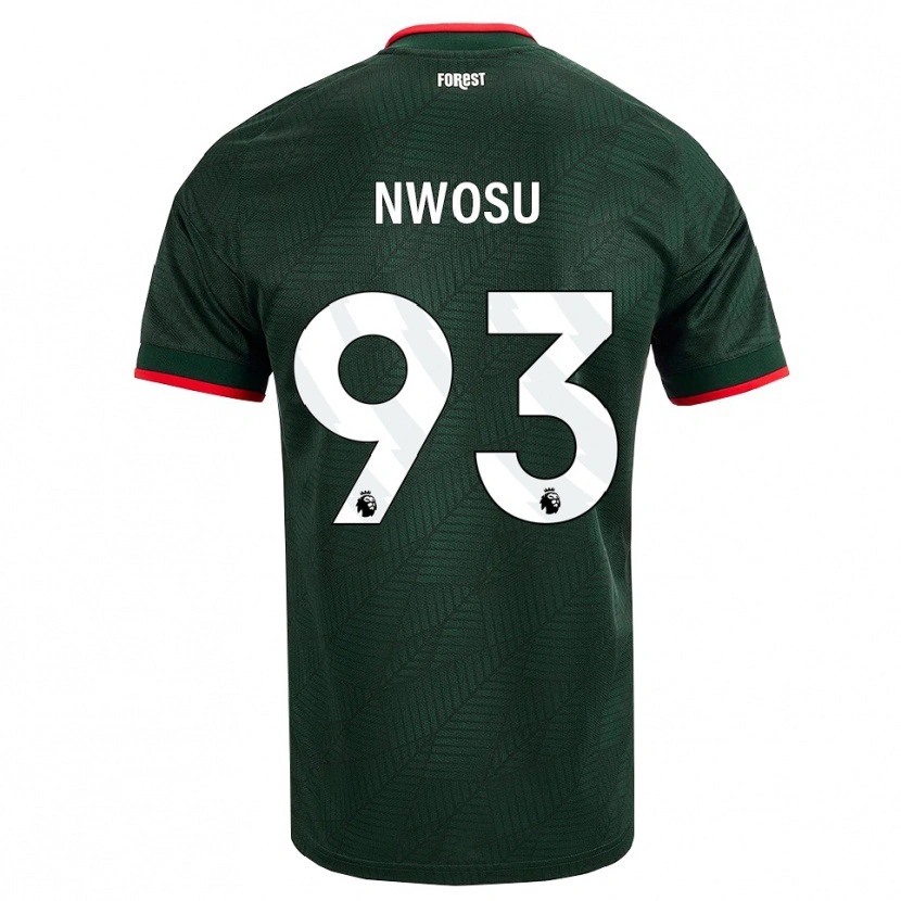 Danxen Herren Chinaza Nwosu #93 Dunkelgrün Rot Auswärtstrikot Trikot 2026/27 T-Shirt