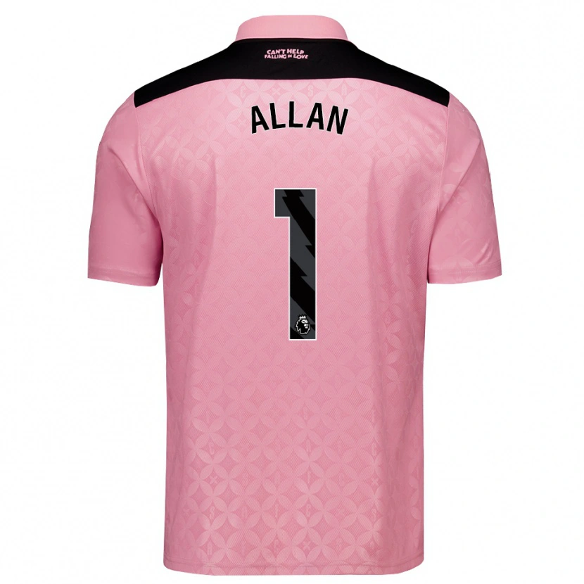 Danxen Herren Isaac Allan #1 Hellrosa Schwarz Auswärtstrikot Trikot 2026/27 T-Shirt