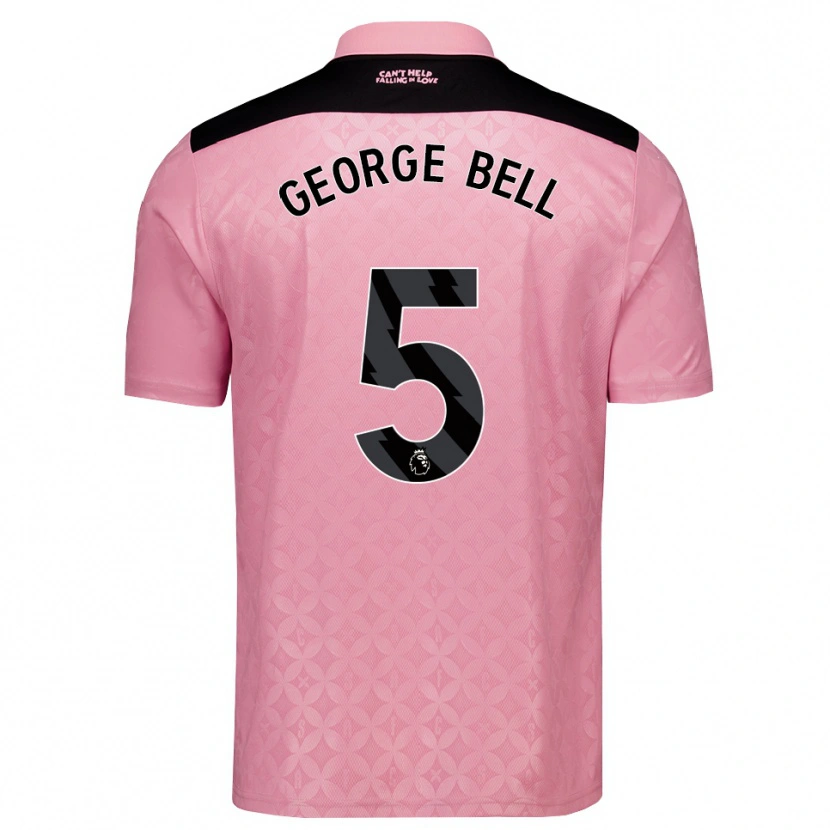Danxen Herren George Bell #5 Hellrosa Schwarz Auswärtstrikot Trikot 2026/27 T-Shirt
