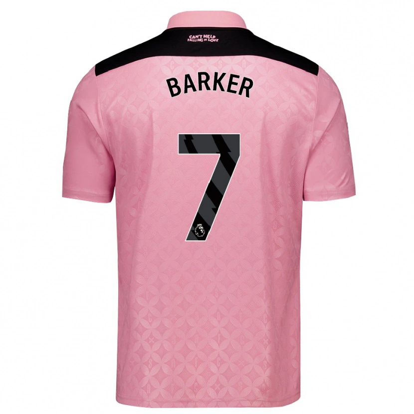 Danxen Herren James Barker #7 Hellrosa Schwarz Auswärtstrikot Trikot 2026/27 T-Shirt