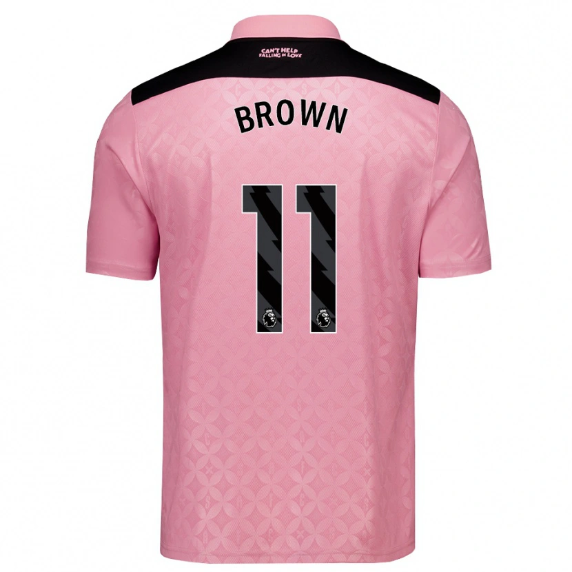 Danxen Herren Jessica Brown #11 Hellrosa Schwarz Auswärtstrikot Trikot 2026/27 T-Shirt