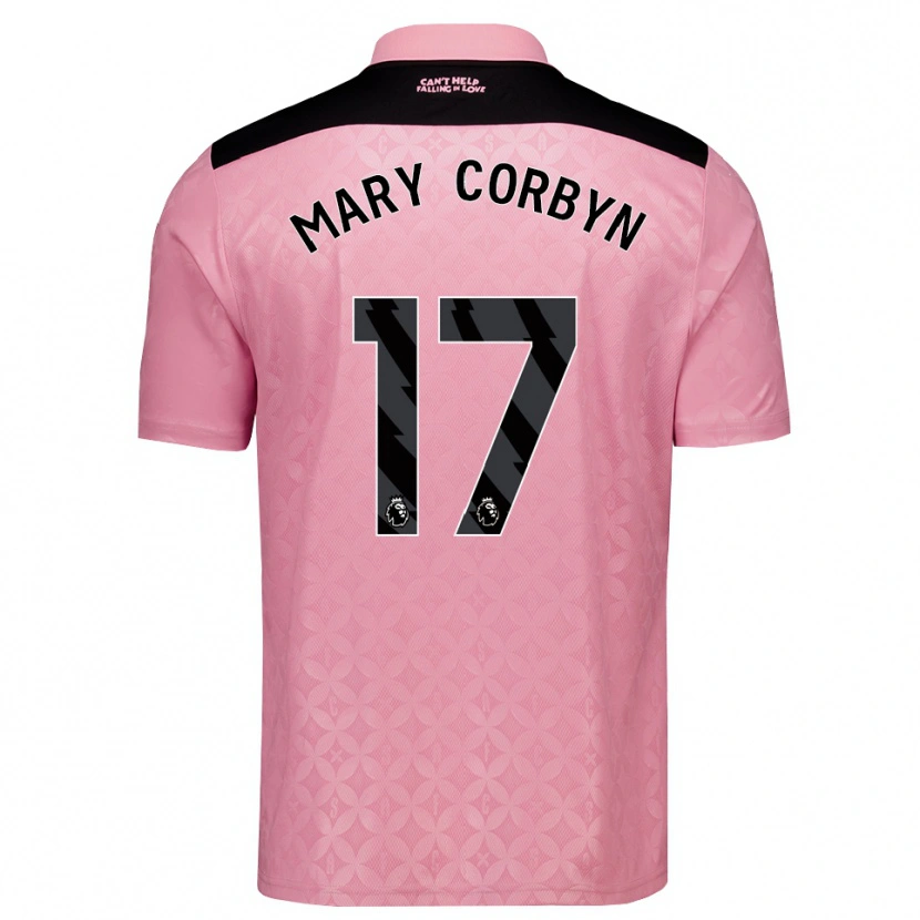 Danxen Herren Mary Corbyn #17 Hellrosa Schwarz Auswärtstrikot Trikot 2026/27 T-Shirt