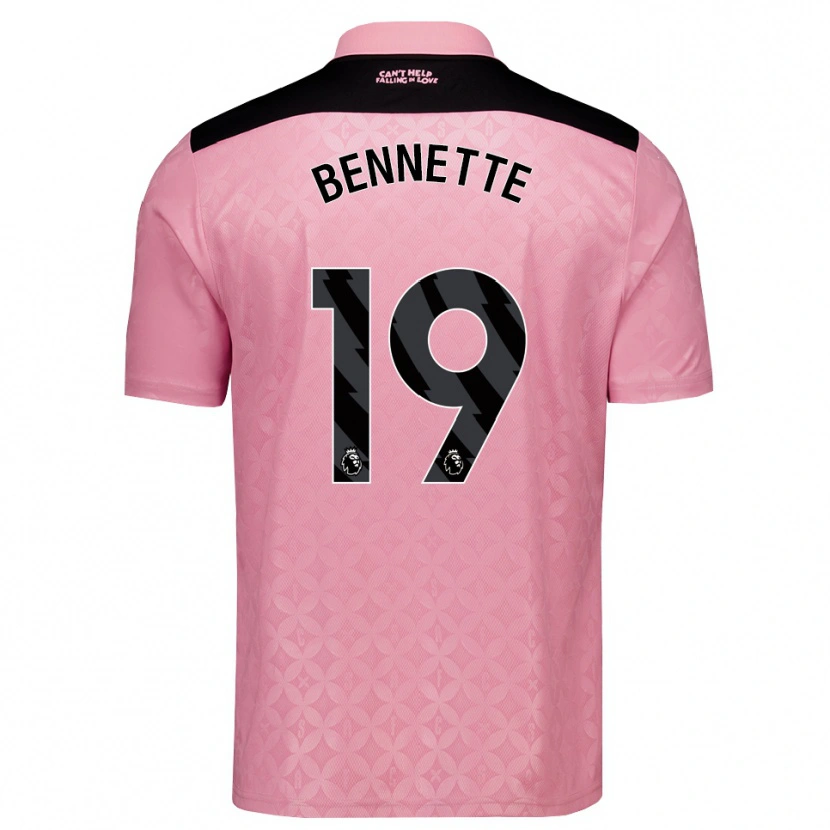 Danxen Herren Jewison Bennette #19 Hellrosa Schwarz Auswärtstrikot Trikot 2026/27 T-Shirt