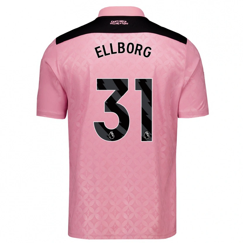 Danxen Herren Melker Ellborg #31 Hellrosa Schwarz Auswärtstrikot Trikot 2026/27 T-Shirt