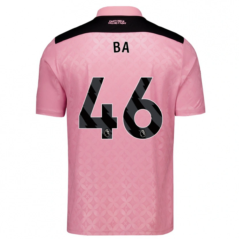 Danxen Herren Abdoullah Ba #46 Hellrosa Schwarz Auswärtstrikot Trikot 2026/27 T-Shirt