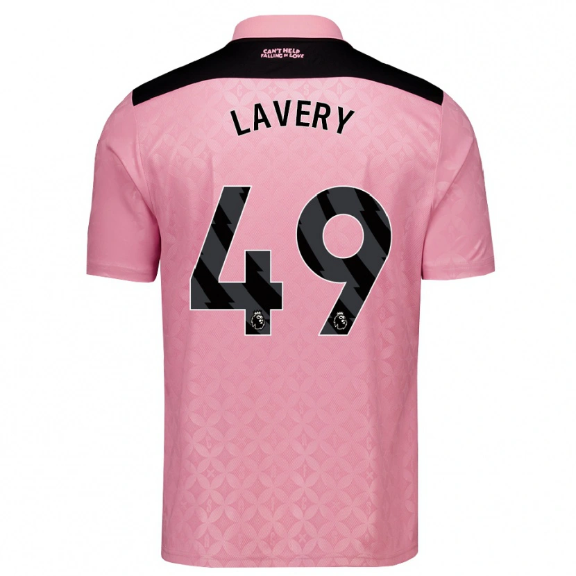 Danxen Herren Thomas Lavery #49 Hellrosa Schwarz Auswärtstrikot Trikot 2026/27 T-Shirt