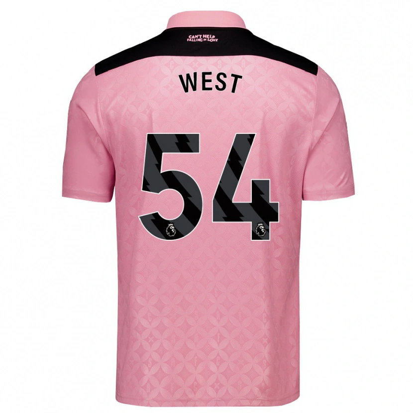 Danxen Herren Ella West #54 Hellrosa Schwarz Auswärtstrikot Trikot 2026/27 T-Shirt