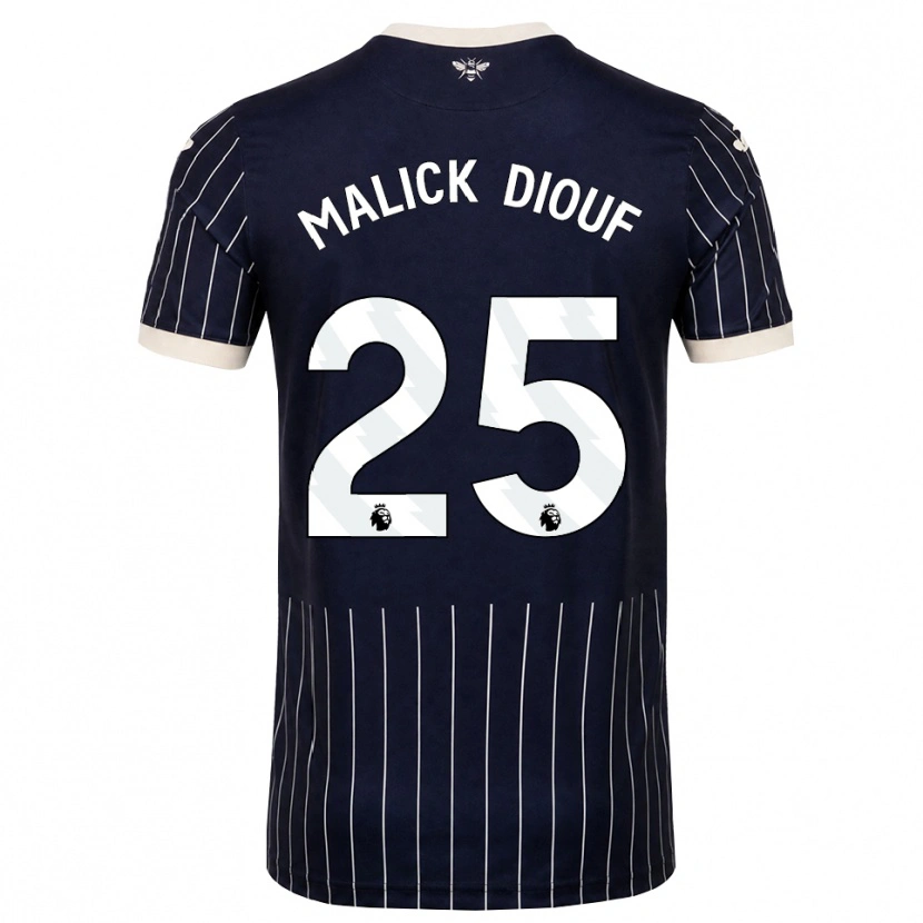 Danxen Herren El Hadji Malick Diouf #25 Schwarz Weiß Auswärtstrikot Trikot 2026/27 T-Shirt