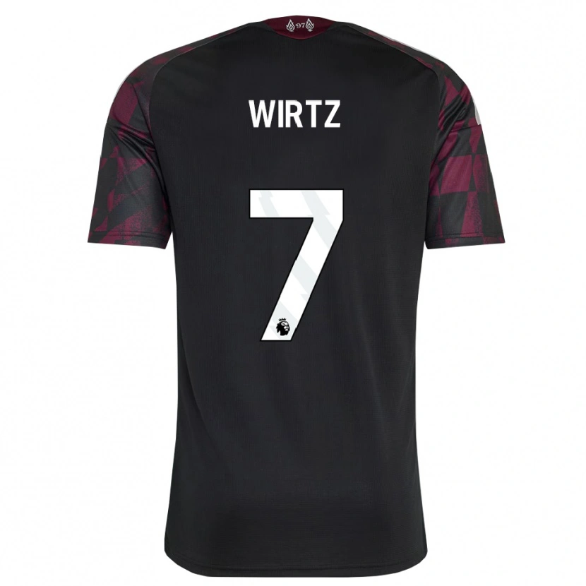 Danxen Herren Florian Wirtz #7 Schwarz Weiß Violett Ausweichtrikot Trikot 2026/27 T-Shirt