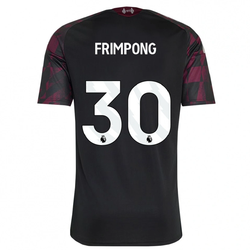 Danxen Herren Jeremie Frimpong #30 Schwarz Weiß Violett Ausweichtrikot Trikot 2026/27 T-Shirt