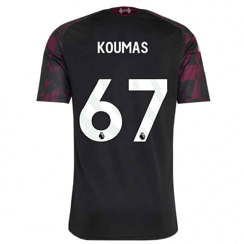 Danxen Herren Lewis Koumas #67 Schwarz Weiß Violett Ausweichtrikot Trikot 2026/27 T-Shirt