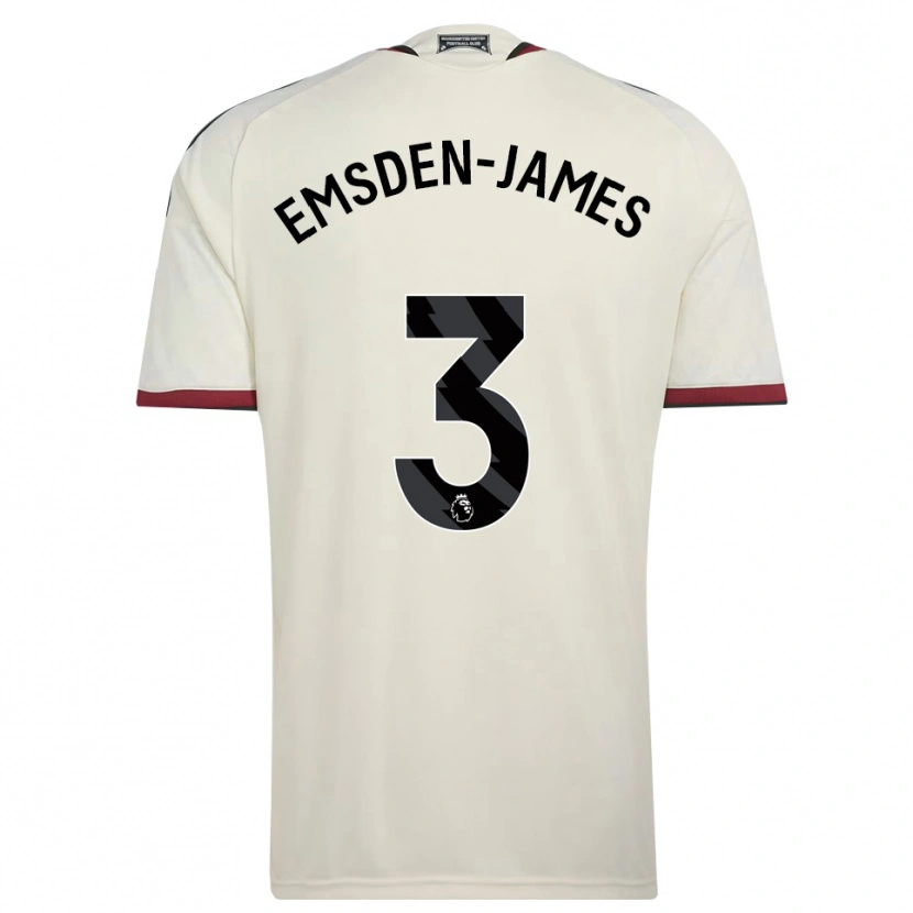 Danxen Herren Harley Emsden-James #3 Beige Schwarz Rot Ausweichtrikot Trikot 2026/27 T-Shirt