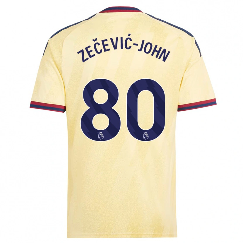 Danxen Herren Louis Zečević-John #80 Hell Gelb Mitternachtsblau Ausweichtrikot Trikot 2026/27 T-Shirt