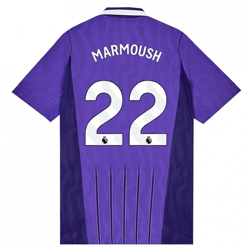 Danxen Herren Omar Marmoush #22 Violett Weiß Ausweichtrikot Trikot 2026/27 T-Shirt
