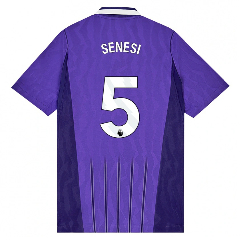 Danxen Herren Marcos Senesi #5 Violett Weiß Ausweichtrikot Trikot 2026/27 T-Shirt