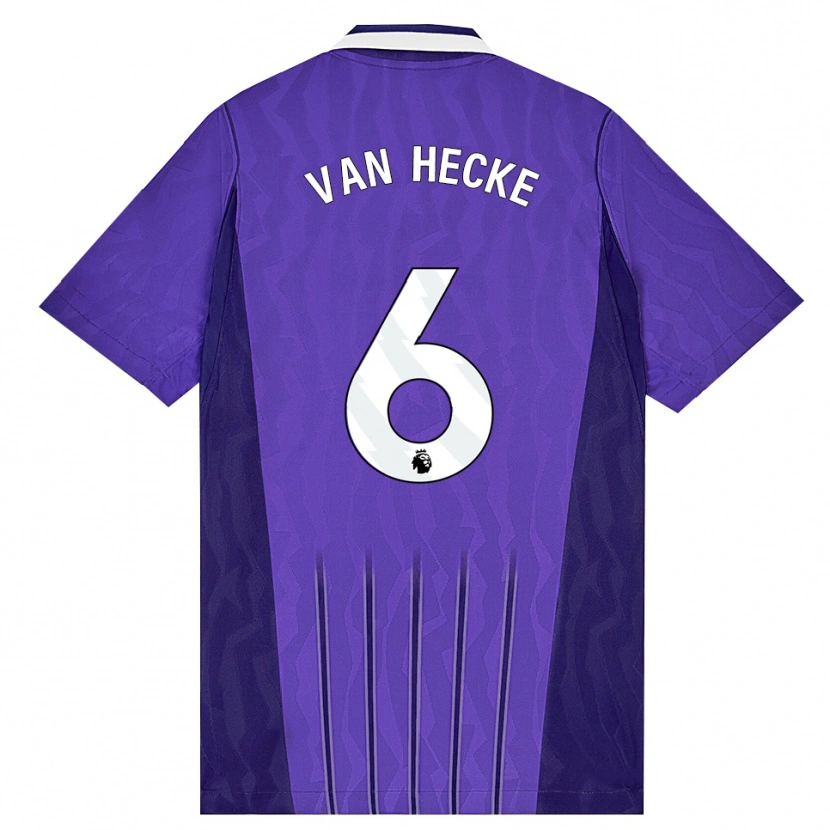 Danxen Herren Jan Paul Van Hecke #6 Violett Weiß Ausweichtrikot Trikot 2026/27 T-Shirt