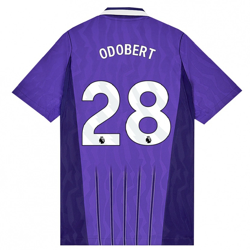 Danxen Herren Wilson Odobert #28 Violett Weiß Ausweichtrikot Trikot 2026/27 T-Shirt