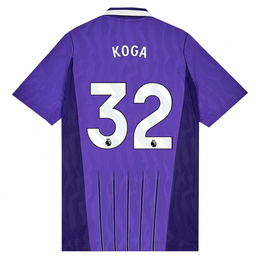 Danxen Herren Tōko Koga #32 Violett Weiß Ausweichtrikot Trikot 2026/27 T-Shirt
