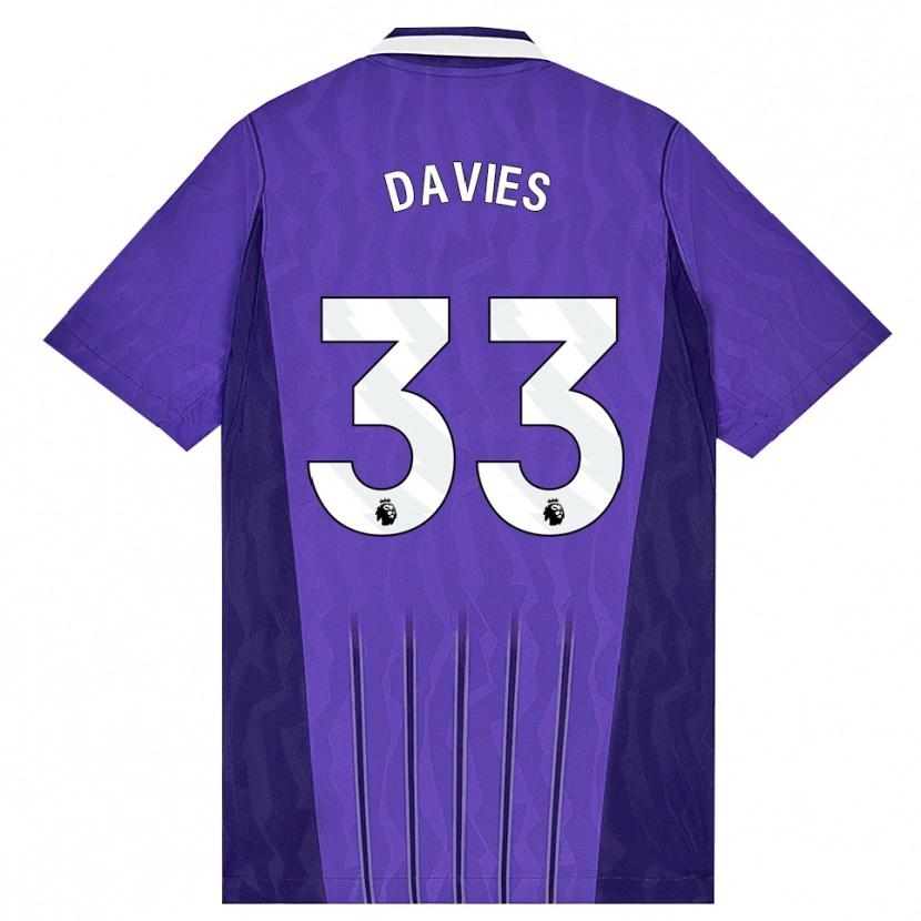 Danxen Herren Ben Davies #33 Violett Weiß Ausweichtrikot Trikot 2026/27 T-Shirt