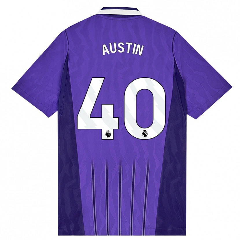 Danxen Herren Brandon Austin #40 Violett Weiß Ausweichtrikot Trikot 2026/27 T-Shirt