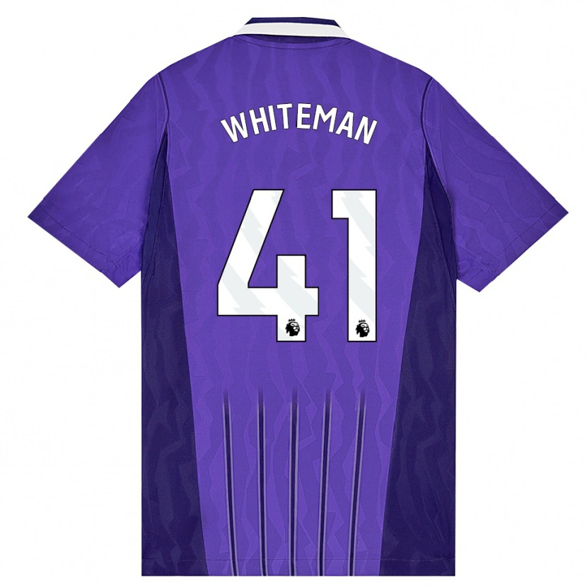 Danxen Herren Alfie Whiteman #41 Violett Weiß Ausweichtrikot Trikot 2026/27 T-Shirt