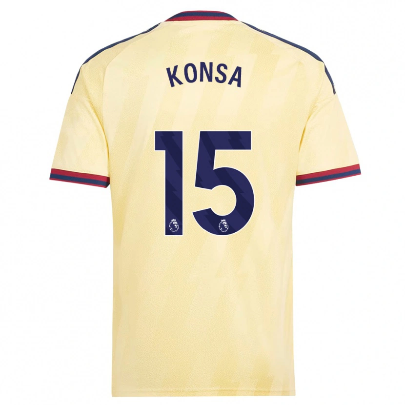 Danxen Herren Ezri Konsa #15 Hell Gelb Mitternachtsblau Ausweichtrikot Trikot 2026/27 T-Shirt