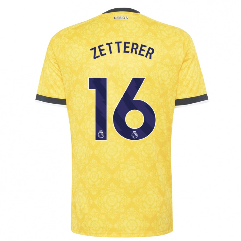 Danxen Herren Michael Zetterer #16 Gelb Weiß Schwarz Auswärtstrikot Trikot 2026/27 T-Shirt