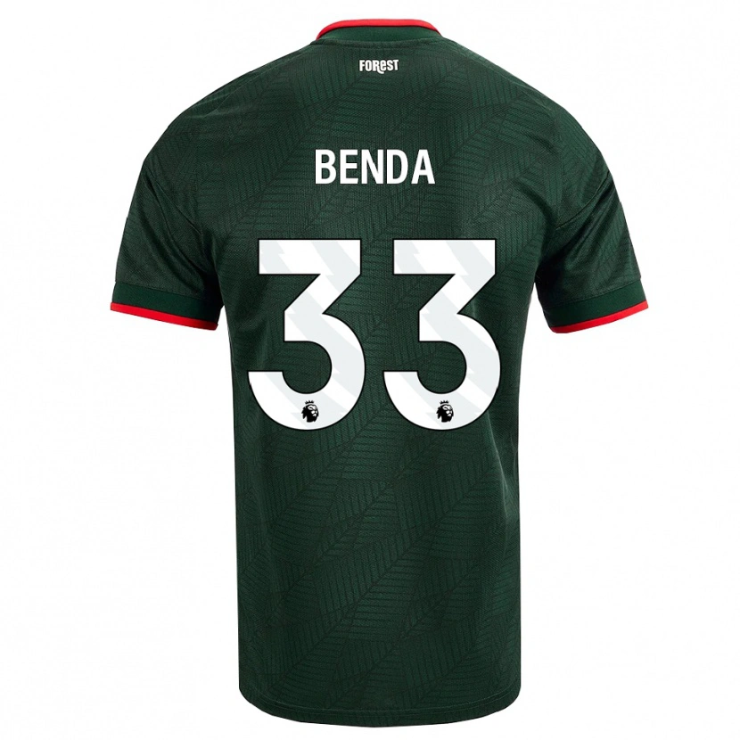 Danxen Herren Steven Benda #33 Dunkelgrün Rot Auswärtstrikot Trikot 2026/27 T-Shirt