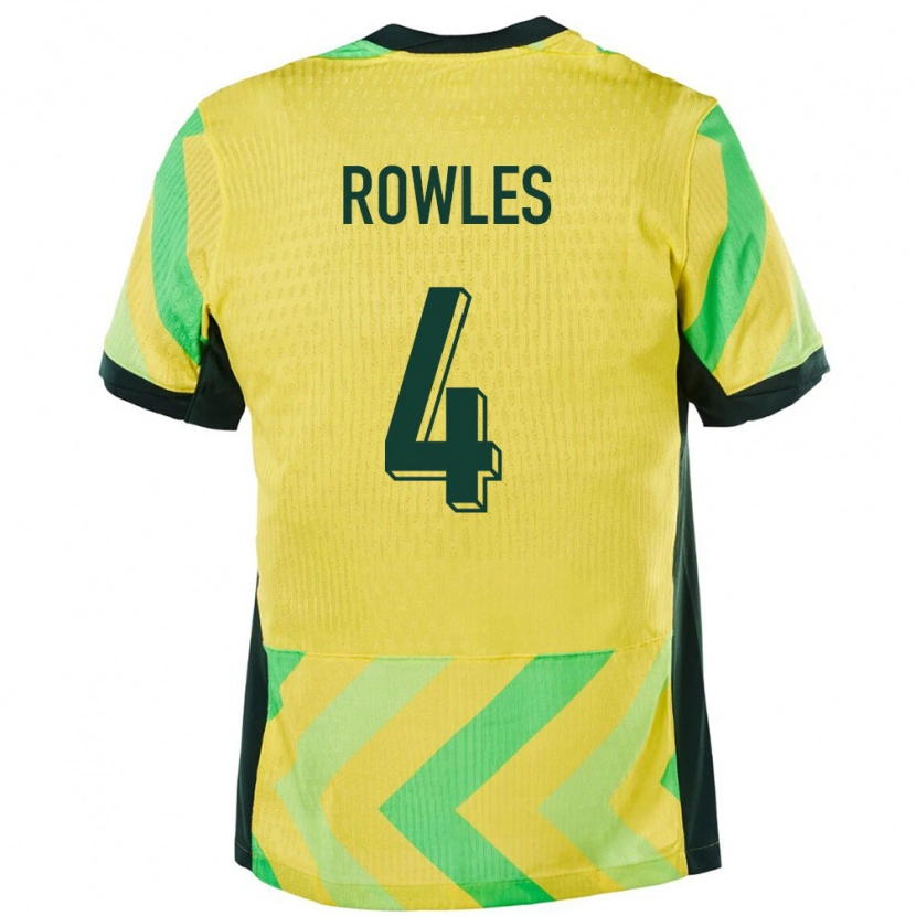 Danxen Kinder Australien Kye Rowles #4 Golden Heimtrikot Trikot 24-26 T-Shirt